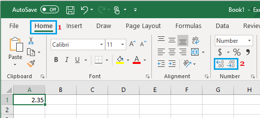 Set Decimal Places in Excel