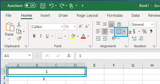 Unmerge Cells in Excel