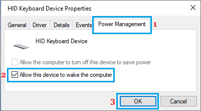 Allow Keyboard to Wake up Computer