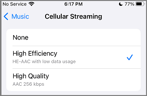 How to Reduce Data Usage by Apple Music on iPhone - 75