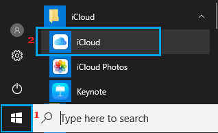 Open iCloud on Windows PC