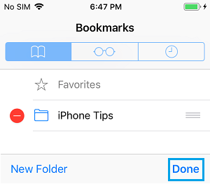 How to Create Bookmarks Folder In Safari Browser on iPhone - 79