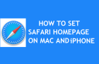 Set Safari Homepage on Mac And iPhone