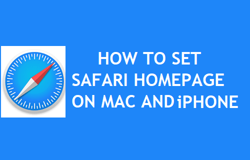 how to set home page safari iphone