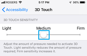 Adjust 3D Touch Sensitivity on iPhone
