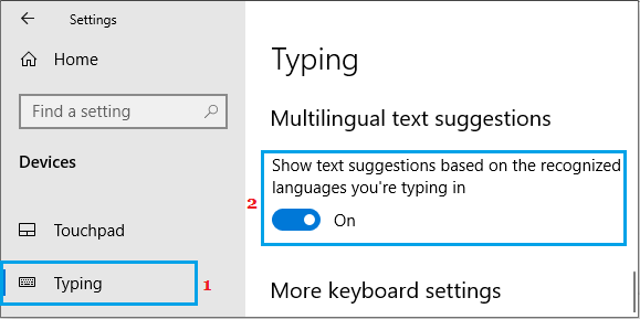 Enable Multilingual Text Suggestions in Windows