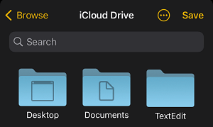 Folders on iCloud Drive