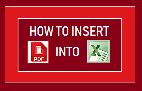 Insert PDF Into Excel