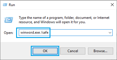 Open Microsoft Word in Safe Mode