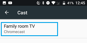 Select Chromecast Device to Cast Media