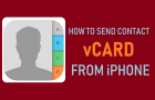 Send Contact vCard From iPhone