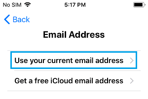 Use your current Email Address to Create Apple ID