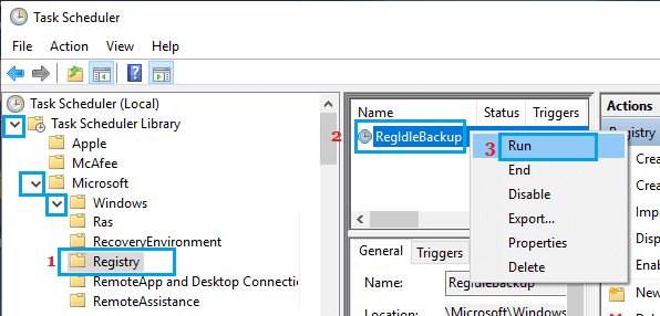 Backup Registry Using Task Scheduler