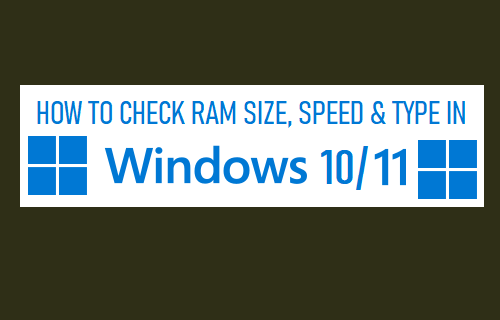 Check RAM Size, Speed, Type Windows 10/11