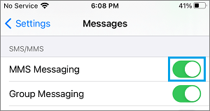 Enable MMS Messaging on iPhone