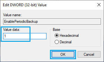 Enable Periodic Registry Backup Using Registry Editor