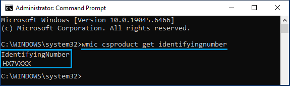 Find Computer Serial Number Using Wmic Command