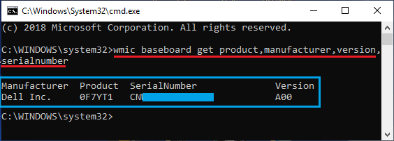 Get Windows PC Motherboard Details Using Command Prompt