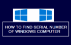 Find Serial Number of Windows Computer