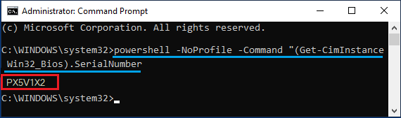 Find Computer Serial Number Using Command Prompt