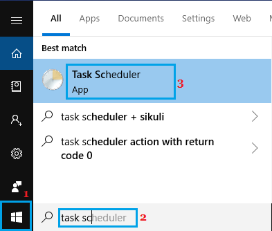 Open Windows Task Scheduler 