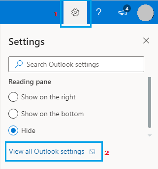 Open All Outlook Settings 