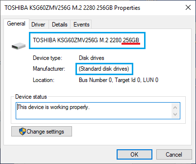 Windows Hard Disk Drive Details