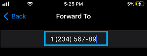 Add Call Forwarding Number on iPhone
