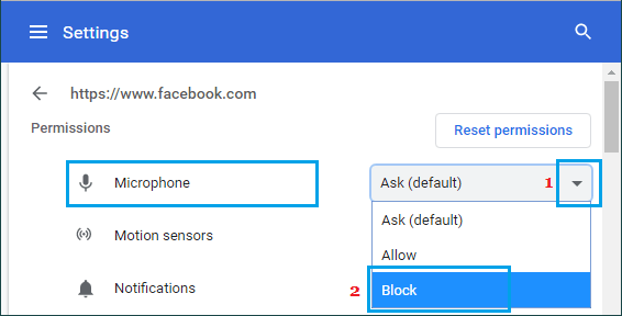 where are webcam settings mac chrome