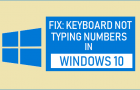 Fix: Keyboard Not Typing Numbers in Windows 10