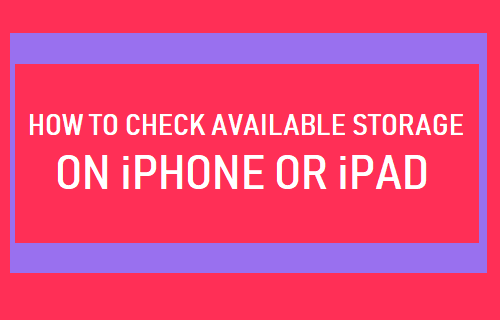 Check Available Storage on iPhone or iPad