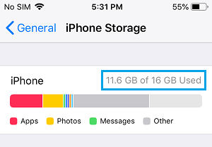 Check Storage Space On iPhone