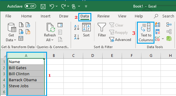 Separate First and Last Names Using Text to Columns Wizard