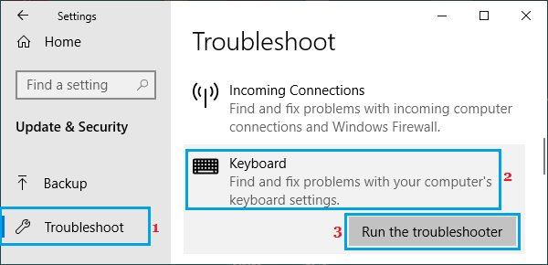 Führen Sie Die Fehlerbehebung Für Die Tastatur Aus
