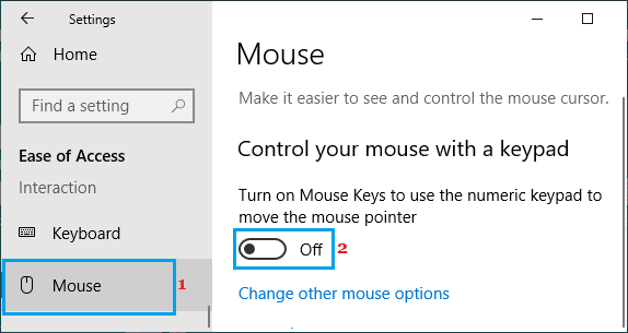 Apague las teclas del mouse en una PC con Windows