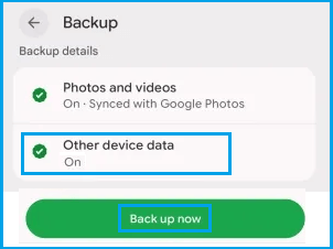 Backup Stock Android Phone to Google Drive