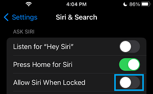Disable Siri When iPhone Is Locked