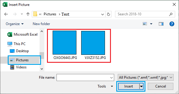 Insert Pictures From Computer Into Excel