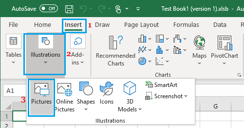 Insert Pictures Option in Excel