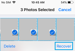 Recover Multiple Photos on iPhone