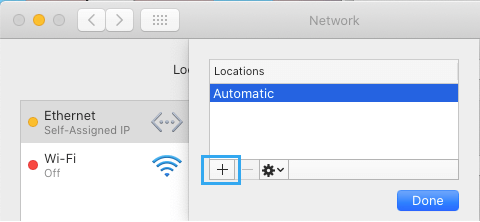 Add Network Location Option on Mac