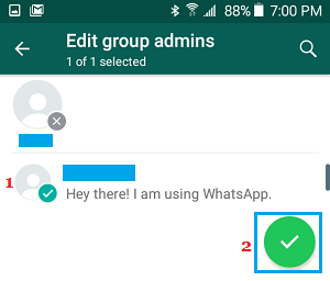 Select WhatsApp Group Admins