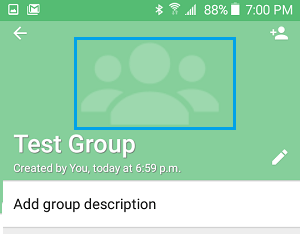 Upload WhatsApp Group Icon