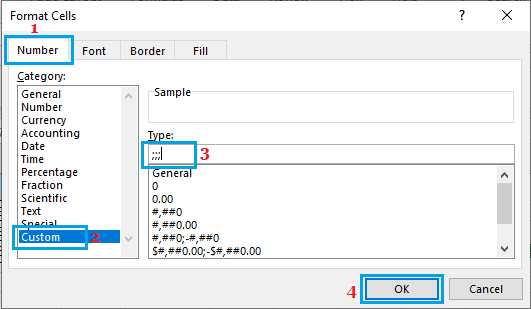 Hide Cells Having Zeros Using Excel Cell Formatting