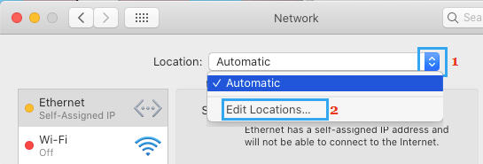 Edit Network Locations on Mac