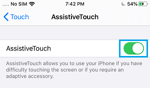Enable AssistiveTouch Icon on iPhone