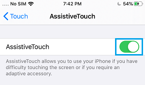 Enable AssistiveTouch on iPhone