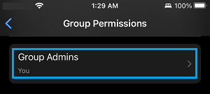 Group Admins Setting Option in WhatsApp