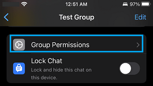 Group Permission Settings Option in WhatsApp