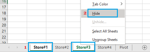 Hide Sheets in Excel